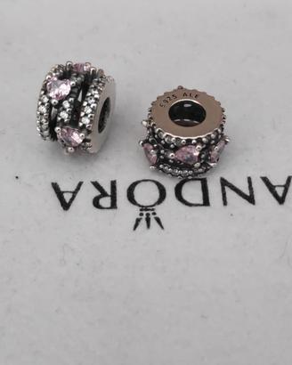 Coppia x2 Charm Pandora Cuori Rosa 791161C01