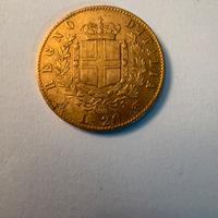 Moneta oro marengo 20 lire