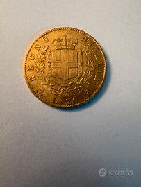 Moneta oro marengo 20 lire