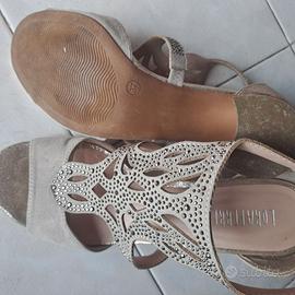 SANDALI CONM BORCHIE RICAMO N 37