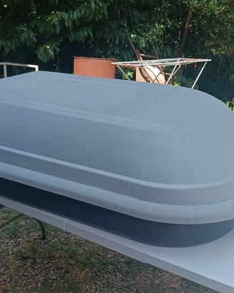 Baule auto Grigio taglia grande (senza chiave !)