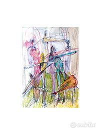 Dipinto su carta - Dialogo 16 - 36 X 51.5 cm 