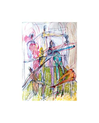 Dipinto su carta - Dialogo 16 - 36 X 51.5 cm 