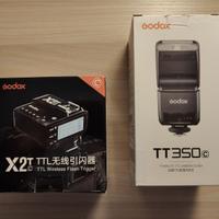 flash godox tt350c + trigger godox x2tc per canon