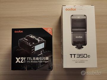 flash godox tt350c + trigger godox x2tc per canon