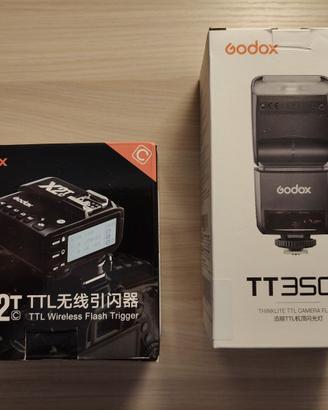 flash godox tt350c + trigger godox x2tc per canon