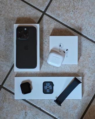 iPhone 15 pro 256gb + accessori apple