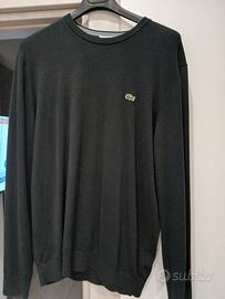 Lacoste maglione L nero nuovo originale 100%