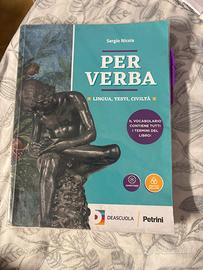 Per verba- libro di latino, con foderina.