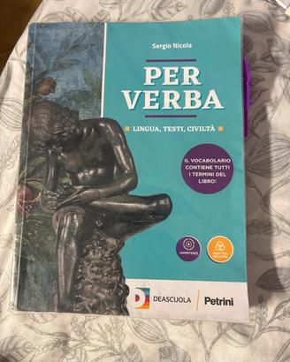 Per verba- libro di latino, con foderina.