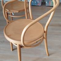 4 Sedie in faggio curvato finitura trasparente