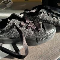 Converse nere glitterate