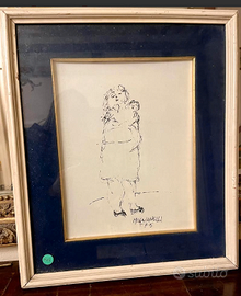 ARTICOLOraro:DISEGNO"DONNAconBAMBINO"MAGNANELLI'75