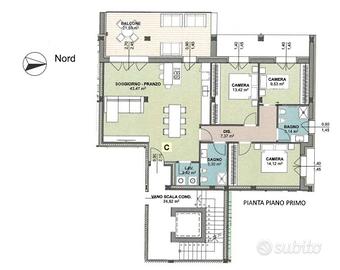 Appartamento di 149 m² con 4 locali e box auto a B