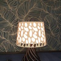 Lampada E14 Con Cestello In Voronoi E Base A Spira