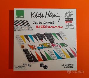 Gioco da tavolo Backgammon e Dama Keith Haring + 6