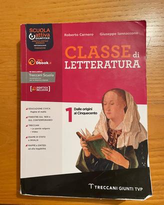 libro Liceo classe di letteratura 1 Munari Crema