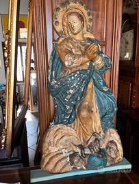 Madonna cartapeste periodo 600’polecroma originale