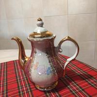 teiera oro zecchino in porcellana di Bavaria 