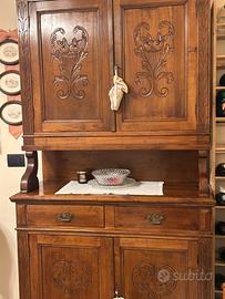 Credenza in ciliegio intarsiata fine 800
