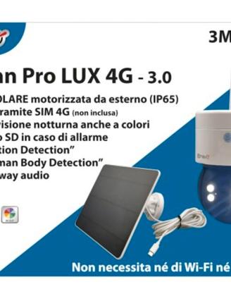 Telecamera solare con pannello con sim
