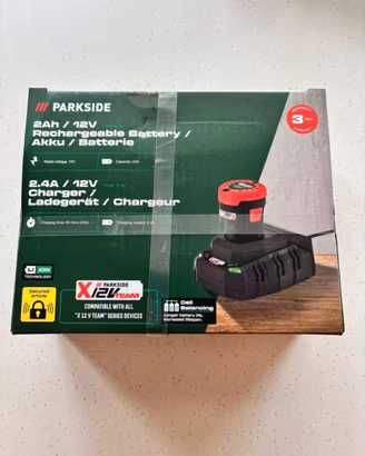Batteria e caricabatterie 12v Parkside Nuovi