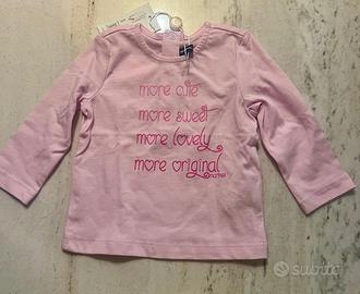 Maglietta maniche lunghe color rosa