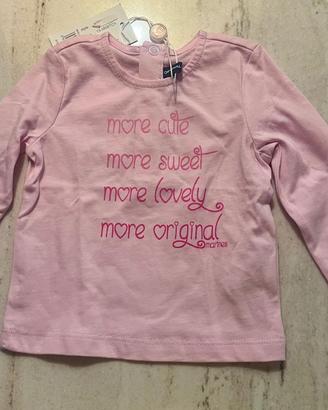 Maglietta maniche lunghe color rosa