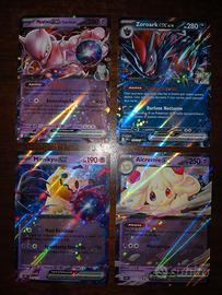 Lotto di 4 Carte Pokemon Ita Rare Ex Holo Vari Set