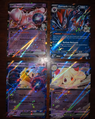 Lotto di 4 Carte Pokemon Ita Rare Ex Holo Vari Set