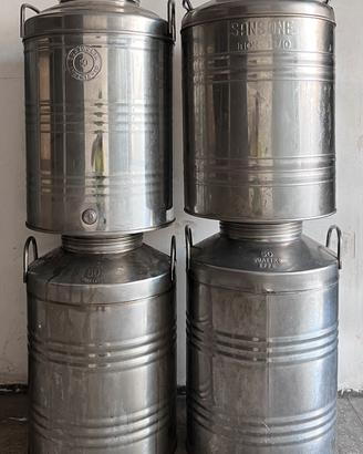 4 fusti acciaio inox