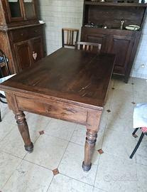 Tavolo Antico a Libro in Legno Massello – Allunga