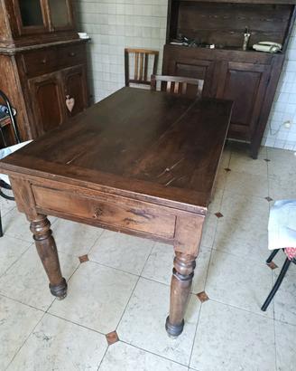 Tavolo Antico a Libro in Legno Massello – Allunga