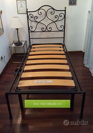 Letto singolo ferro battuto