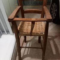 Seggiolone legno vintage