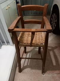 Seggiolone legno vintage