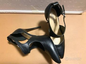 Décolleté nere eleganti tacco a spillo n.37