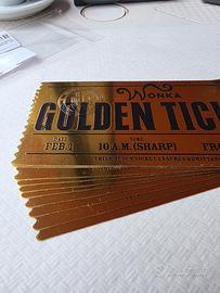 Golden Ticket Willy Wonka 10 pezzi Nuovi 