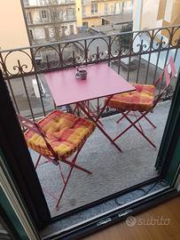 Sedie pieghevoli e tavolino