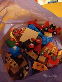 pezzi trenino legno land e vari puzzle 