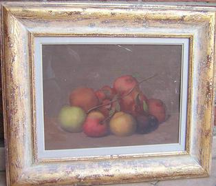 olio su tavola 30x40 frutta Mataresi Ferruccio