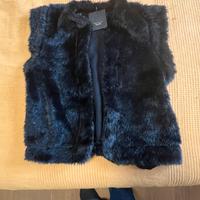Gilet pelliccia nero