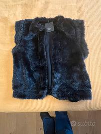 Gilet pelliccia nero