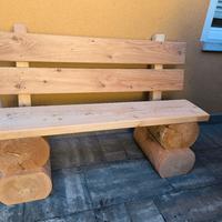 Panca rustica in legno larice