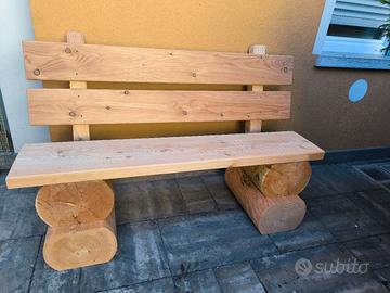 Panca rustica in legno larice