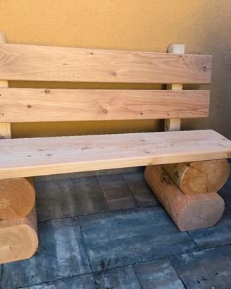 Panca rustica in legno larice