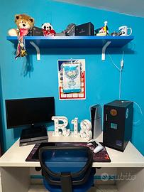 Cameretta per bambini/ragazzi design blu e bianco