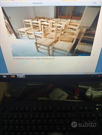18 sedie in legno