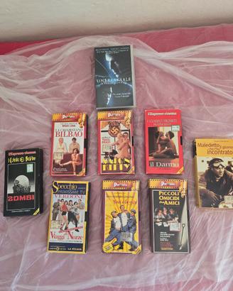 9 Vhs videocassette di vari titoli in buone condiz