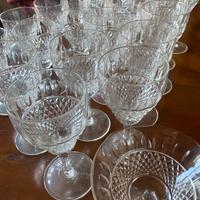 Servizio 52 calici vetro lavorato vintage